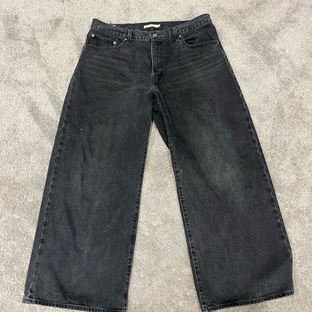 Levi's xl straight baggy black jeans